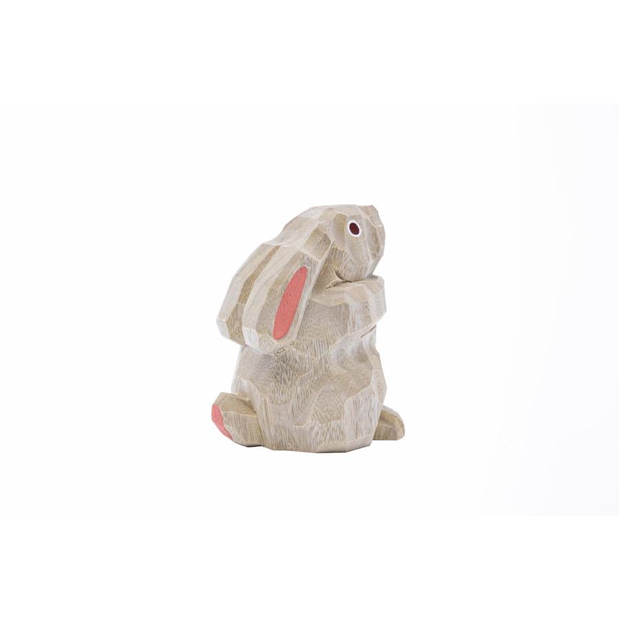 2023干支置物「卯」(うさぎ)小サイズ /奈良一刀彫/楠/人形