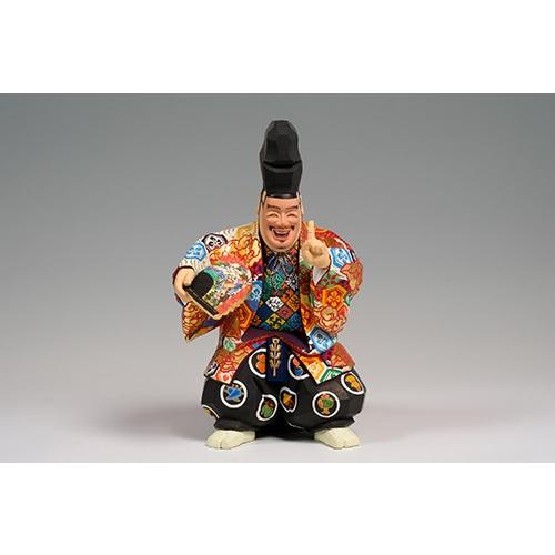 福の神（狂言） 大サイズ/奈良一刀彫/楠/木彫人形 : 一刀彫高橋勇二
