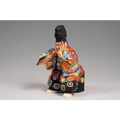 福の神（狂言） 小サイズ/奈良一刀彫/楠/木彫人形 : 一刀彫高橋勇二