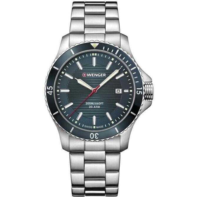 ウェンガー WENGER Sea Force ダイバー &ブレス グリーンダイアル 20 