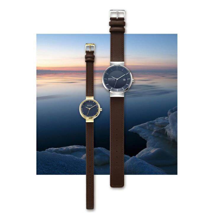 BERING ベーリング Ladies Scandinavian Solar Navy Blue スカンジナビアン ソーラー ネイビーブルー レディー 27mm 腕時計 正規品 3年保証 14627-537の画像