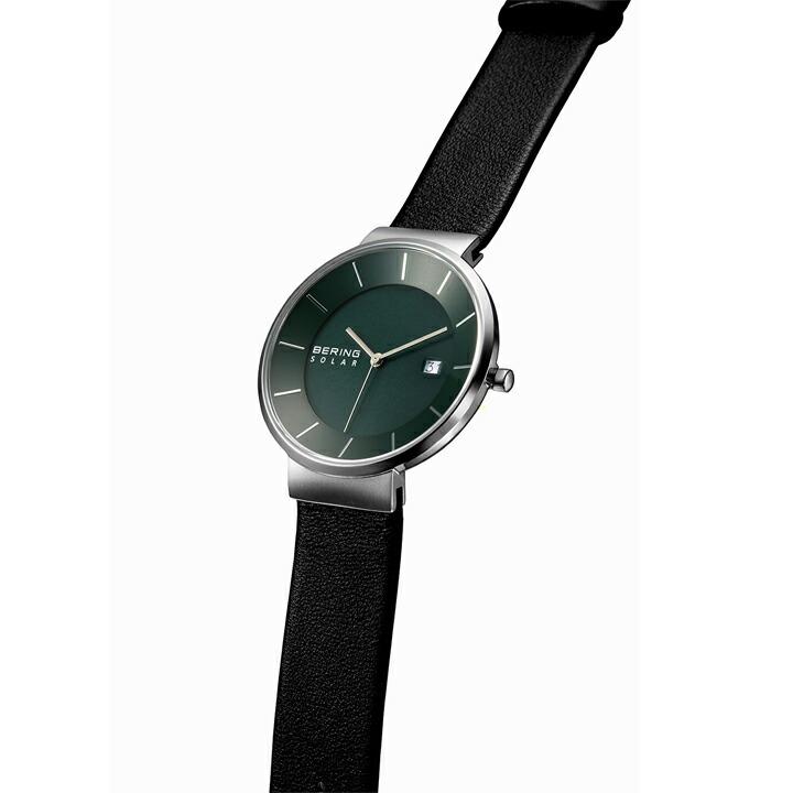 ボーナスストア＋10% BERING ベーリング スカンジナビアンソーラー ディープグリーン 39mm 腕時計 正規品 3年間メーカー保証 14639-409の画像