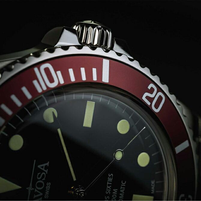 DAVOSA ダボサ テルノス シックスティズ スイス製 自動巻き 10気圧防水 ドーム型プレキシガラス 40mm 日本国内正規品 2年保証 メンズ腕時計 161.525.60の画像