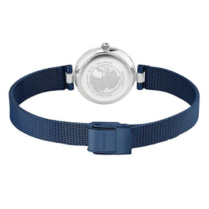 BERING ベーリング Classic Diamond Blue クラシック ダイヤモンド ブルー クォーツ 24mm レディース腕時計 正規品 3年保証 17724-307 17724307の画像