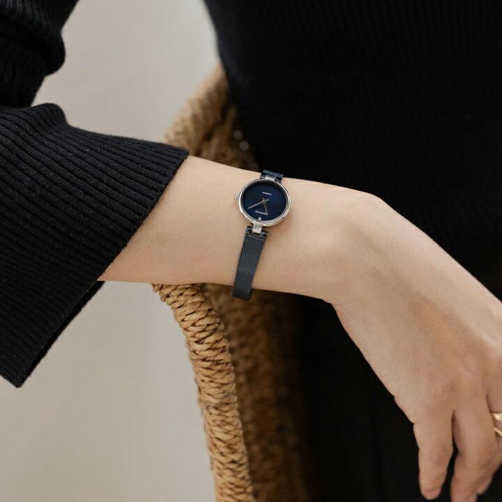 BERING ベーリング Classic Diamond Blue クラシック ダイヤモンド ブルー クォーツ 24mm レディース腕時計 正規品 3年保証 17724-307 17724307の画像