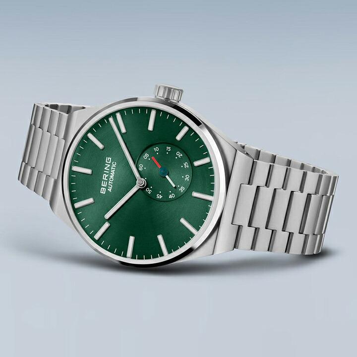 BERING ベーリング ARCTIC CIRCLE 自動巻き 41mm 10気圧防水 グリーン 腕時計 日本国内正規品 3年間メーカー保証 19441-708 19441708の画像