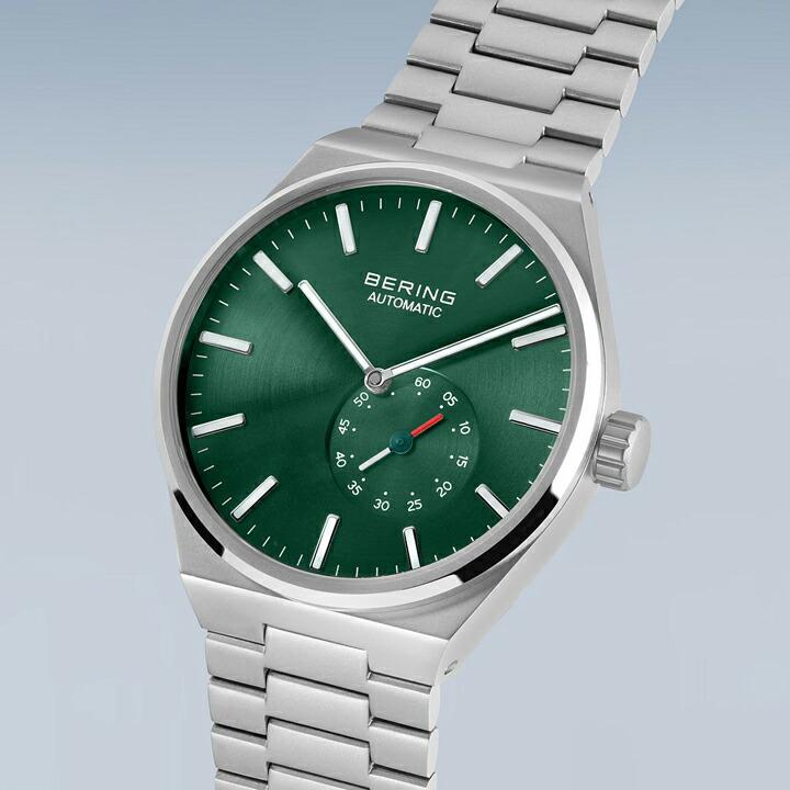 BERING ベーリング ARCTIC CIRCLE 自動巻き 41mm 10気圧防水 グリーン 腕時計 日本国内正規品 3年間メーカー保証 19441-708 19441708の画像