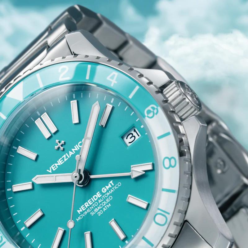 ボーナスストア＋10% ヴェネチアニコ Venezianico NEREIDE GMT 39mm 自動巻き 20気圧防水 イタリア製 2年保証 日本国内正規品 3521505Cの画像