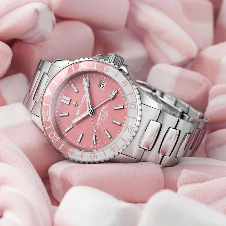 ボーナスストア＋10% ヴェネチアニコ Venezianico NEREIDE GMT 39mm 自動巻き 20気圧防水 イタリア製 2年保証 日本国内正規品 3521506Cの画像