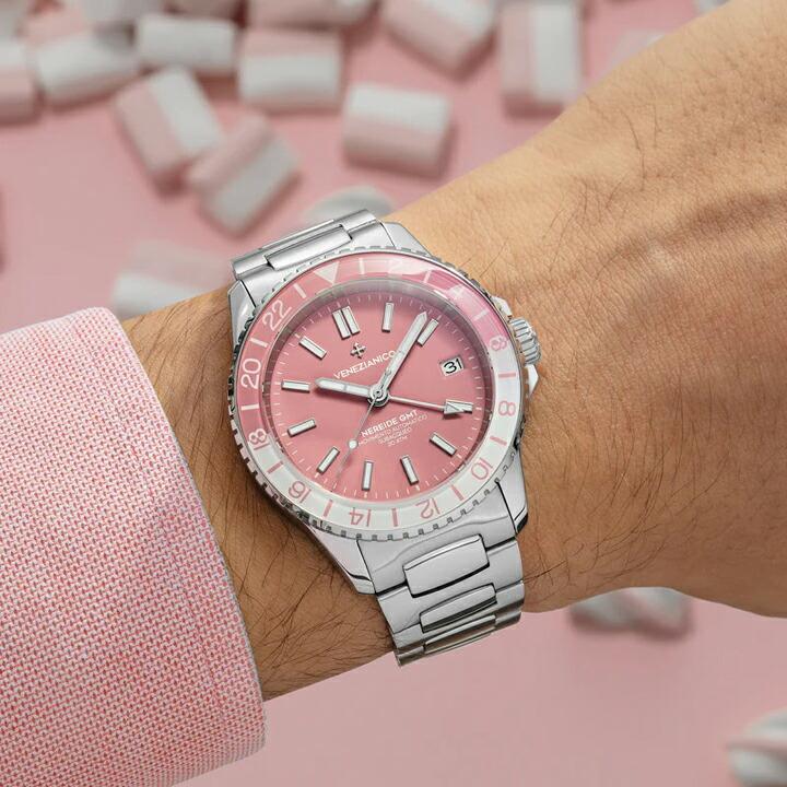 ボーナスストア＋10% ヴェネチアニコ Venezianico NEREIDE GMT 39mm 自動巻き 20気圧防水 イタリア製 2年保証 日本国内正規品 3521506Cの画像