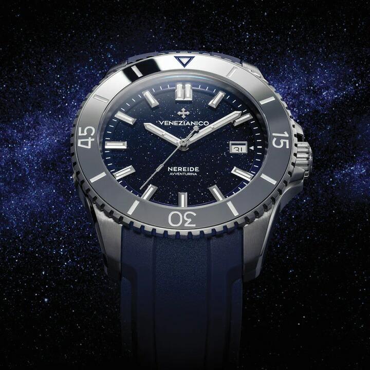 ボーナスストア＋10% ヴェネチアニコ Venezianico Nereide Avventurina 42mm アベンチュリン文字盤 自動巻き 20気圧防水 正規品 4521550の画像
