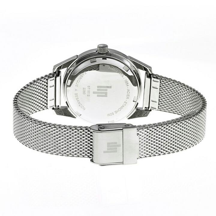 リップ LIP ヒマラヤマ HIMALAYA 29mm クォーツ スチールケース ブラック文字盤フランス製 レディース腕時計 正規品 2年保証  671612の画像
