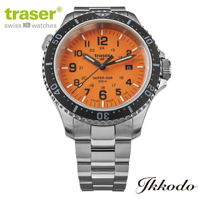 独特の上品 Special Orange Supersub P67 Traser スペシャルボックス トレーサー Set Special Orange Supersub P67 Set 2年保証 国内正規品 腕時計 500m防水 クォーツ メンズ腕時計