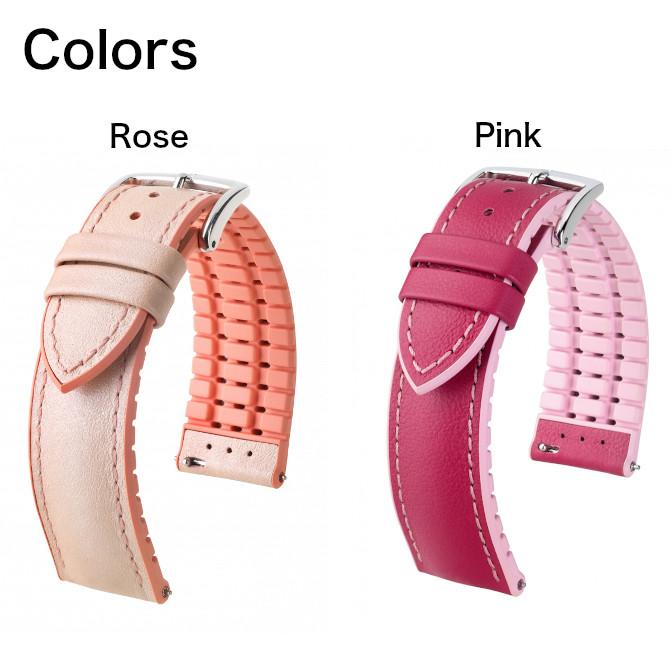 ヒルシュ 20mm ポール カーフレザー(表面) 天然ゴム(裏面) 時計ベルト