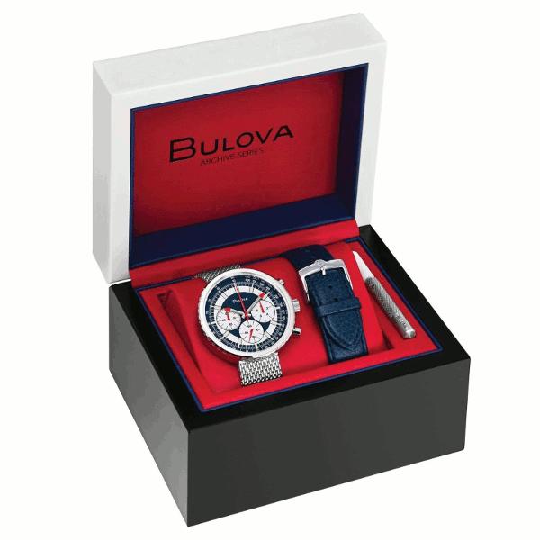 ボーナスストア＋10% ブローバ BULOVA ヘリテージクロノグラフ 復刻 クォーツ 46ミリ 正規品 96K101の画像