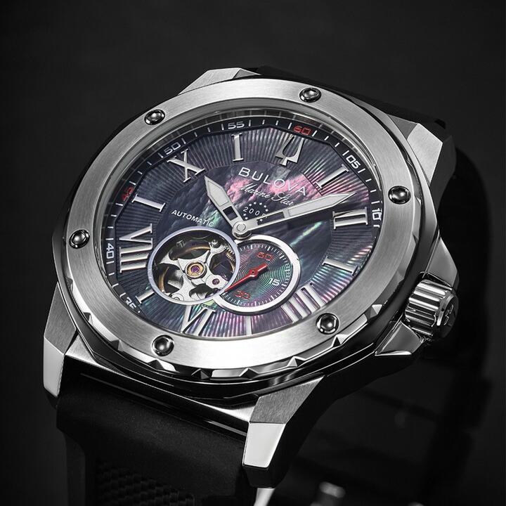 ボーナスストア＋10% ブローバ BULOVA マリンスター 150周年記念日本限定モデル 自動巻き 45ミリ 20気圧防水 マザーオブパール文字盤 正規品 3年保証 98A332の画像