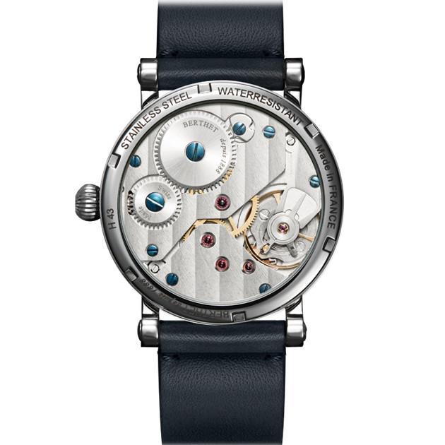 BERTHET ベルテ 24VINGT QUANTRE ヴァンキャトル 手巻き 43mm 24時間表示 50m防水 正規品 メンズ腕時計 2年間メーカー保証 BR.24.43.WH.S.L BR2443WHSLの画像