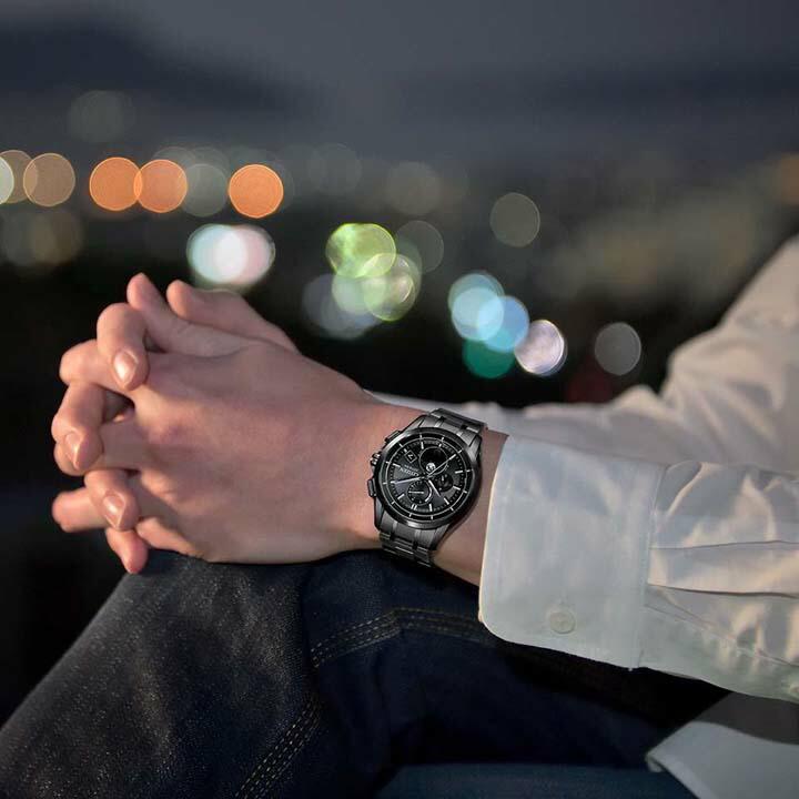 シチズン アテッサ CITIZEN ソーラー 電波 ムーンフェイズ スーパーチタニウム 41.5mm 正規品 BY1006-62E【BY100662E】の画像