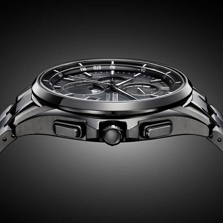 シチズン アテッサ CITIZEN ソーラー 電波 ムーンフェイズ スーパーチタニウム 41.5mm 正規品 BY1006-62E【BY100662E】の画像