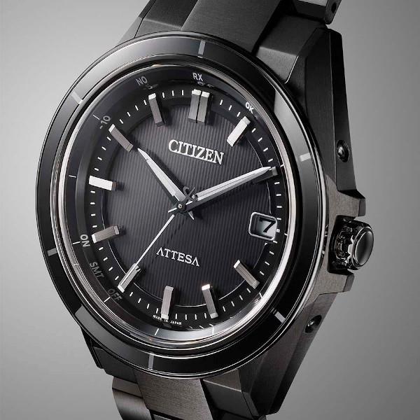 シチズン アテッサ CITIZEN ATTESA ブラックチタンシリーズ ソーラー電波 スーパーチタニウム 正規品 腕時計 CB3035-72Eの画像