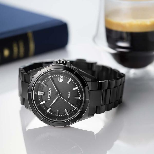 シチズン アテッサ CITIZEN ATTESA ブラックチタンシリーズ ソーラー電波 スーパーチタニウム 正規品 腕時計 CB3035-72Eの画像