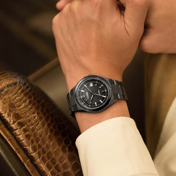 シチズン アテッサ CITIZEN ATTESA ブラックチタンシリーズ ソーラー電波 スーパーチタニウム 正規品 腕時計 CB3035-72Eの画像