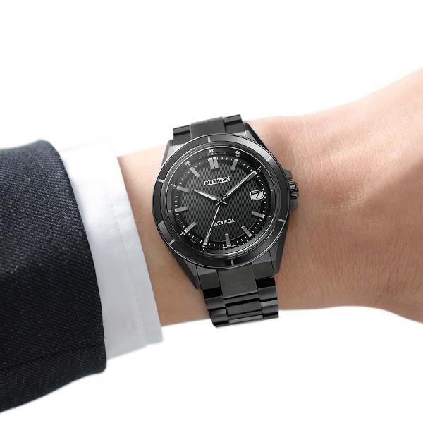 シチズン アテッサ CITIZEN ATTESA ブラックチタンシリーズ ソーラー電波 スーパーチタニウム 正規品 腕時計 CB3035-72Eの画像