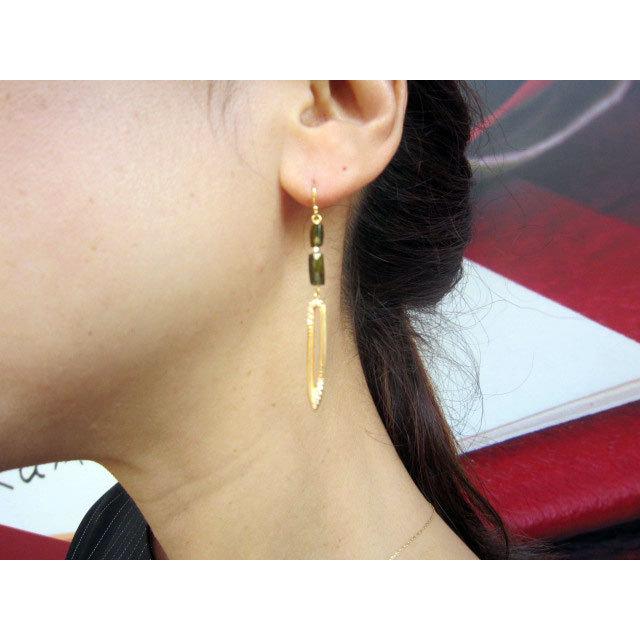 Shaesby シェイスビー トルマリンゴールドピアス K18イエローゴールド