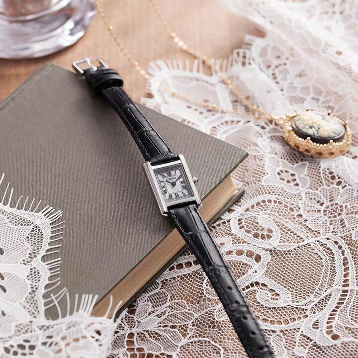 ボーナスストア＋10% Kii キー シチズン CITIZEN Classic Square ソーラー エコドライブ 正規品  レディース腕時計 EG2790-12A  EG279012Aの画像