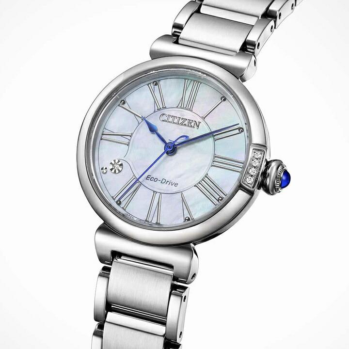 シチズン L エル ROUND Collection スズラン エコ ドライブ ソーラー 29.5mm 5気圧防水 正規品 レディース腕時計 EM1060-87Nの画像