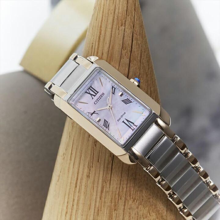 ボーナスストア＋10% シチズン L エル SQUARE Collection エコ ドライブ ソーラー 19.5mm  正規品 レディース腕時計 EW5624-54Y  EW562454Yの画像