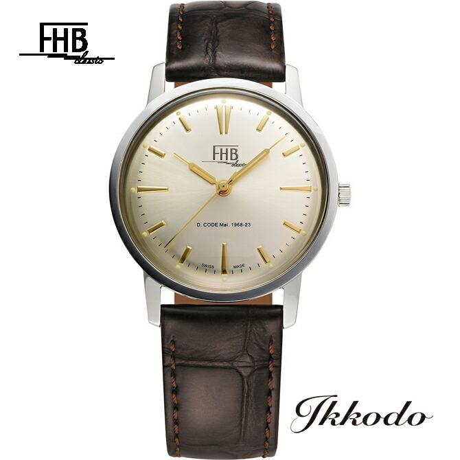 FHB エフエイチビー F908シリーズ シャンパン クォーツ ブラウンレザー