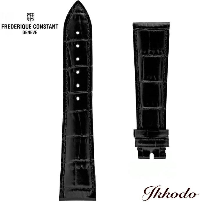 フレデリックコンスタント　純正ベルト 黒　新品　22mm /18mm フレデリック・コンスタント 22mm 純正ブラックカーフバンド