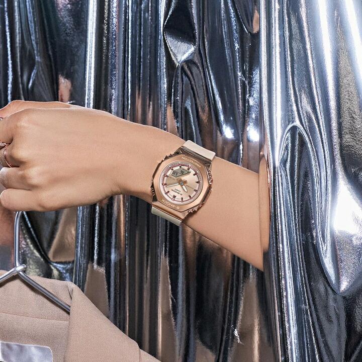 G-SHOCK Gショック カシオ ジーショック ANALOG-DIGITAL  WOMEN クォーツ 40.5mm 20気圧防水 耐衝撃構造 国内正規品 GM-S2110PG-4AJFの画像