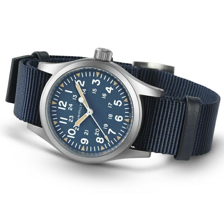 ボーナスストア＋10%【ご購入特典対象商品】ハミルトン HAMILTON カーキフィールド メカ 80時間手巻きH-50 38ミリ ブルー文字盤 正規品 腕時計 H69439940の画像