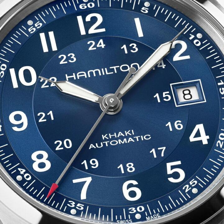 ボーナスストア＋10% ハミルトン  HAMILTON  カーキ フィールド オート  自動巻き  42ミリ  ブルー文字盤 正規品 2年保証 H70605540の画像