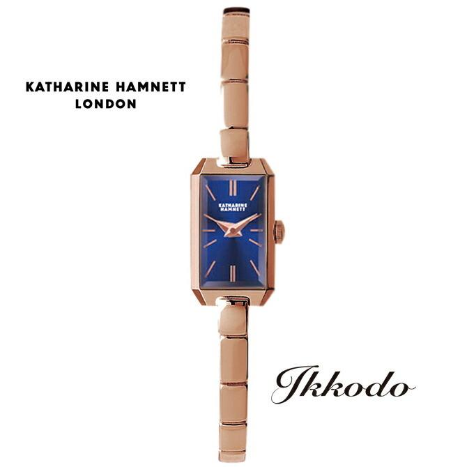 キャサリンハムネット KATHARINE HAMNETT RECTANGLE クォーツ ブルー 