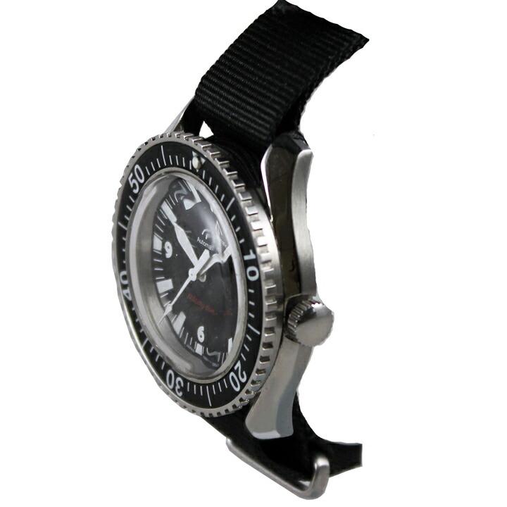 ナバルウォッチ Naval Watch ロイヤルミリタリーダイバータイプ  41mm 自動巻き 正規品  腕時計 MIL.-05A SV/BK MIL05ASVBKの画像