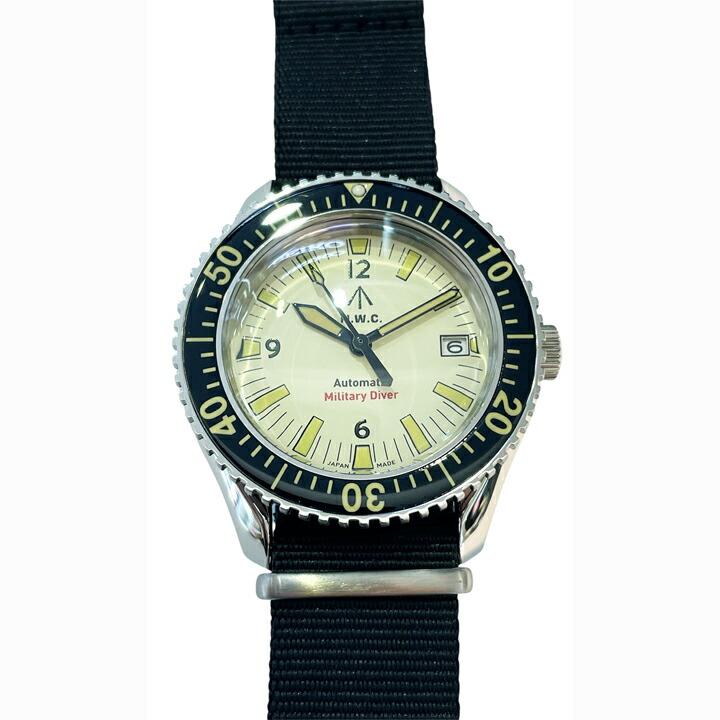 ナバルウォッチ Naval Watch ミリタリー ROYAL Military Diver TYPE ブラック文字盤 41mm 自動巻き 正規品 腕時計 MIL.-05C SV/BKの画像