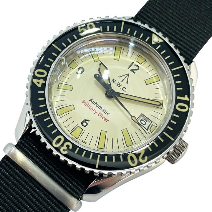 ナバルウォッチ Naval Watch ミリタリー ROYAL Military Diver TYPE ブラック文字盤 41mm 自動巻き 正規品 腕時計 MIL.-05C SV/BKの画像