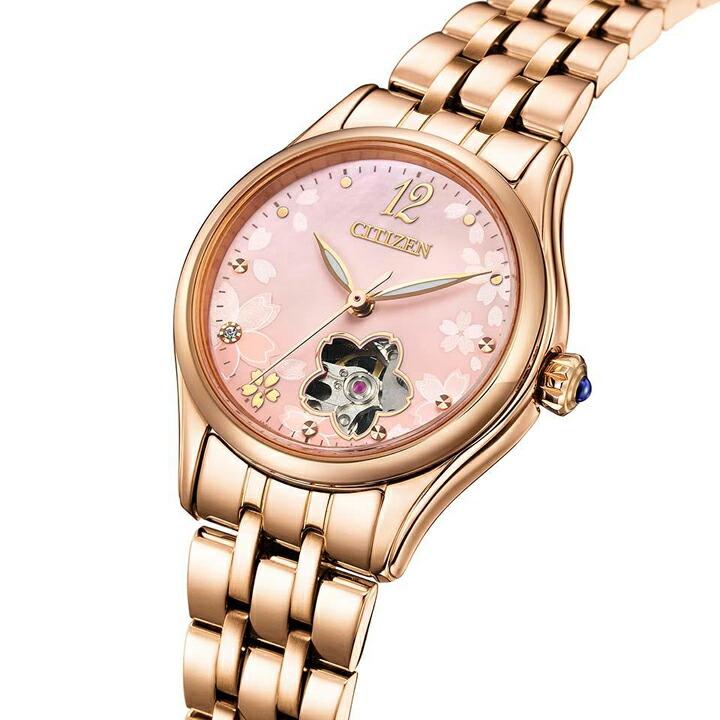 桜限定モデル 世界限定1,200本 シチズン CITIZEN コレクション ステンレス 自動巻き 28.5mm 5気圧防水 腕時計 正規品PR1042-82Y PR104282Yの画像