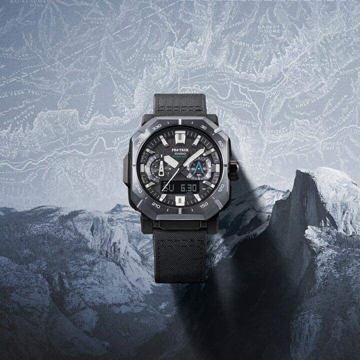 PROTREK プロトレック Climber Line カシオ CASIO ソーラー電波 45.8mm 10気圧防水 正規品 腕時計 PRW-B1000B-2JF  PRWB1000B2JFの画像