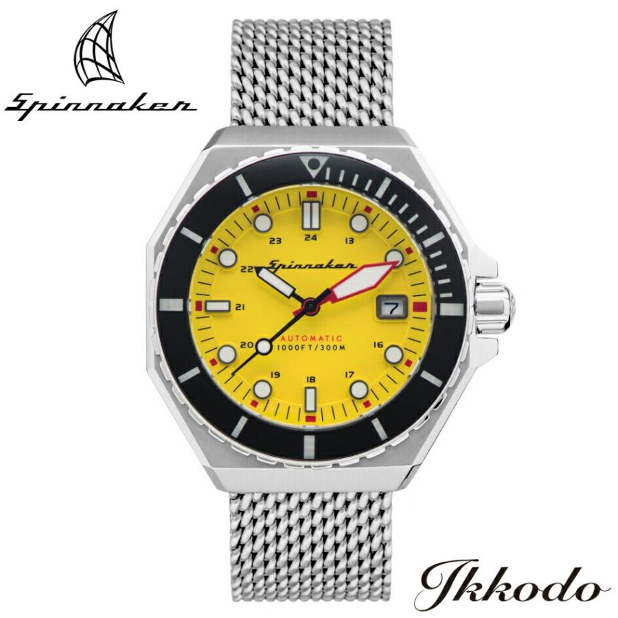 スピニカー SPINNAKER デュマ DUMAS 自動巻き 46mm イエローダイヤル 