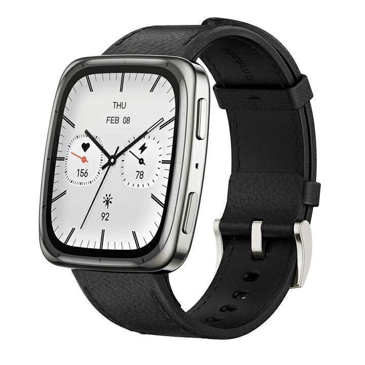 アマズフィット Amazfit アクティブ2 スクエア Active 2 Square スマートウォッチ GPS内蔵 心拍 睡眠 健康管理  AI 運動管理 SP170075-C01の画像