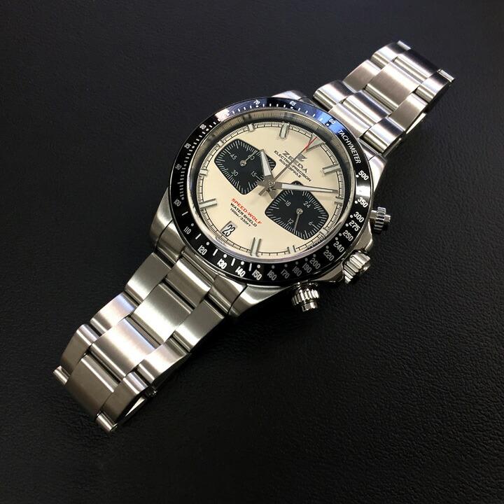 ジーダ ZEEDA スピードウルフ メカクォーツ ヴィンテージホワイト 40mm