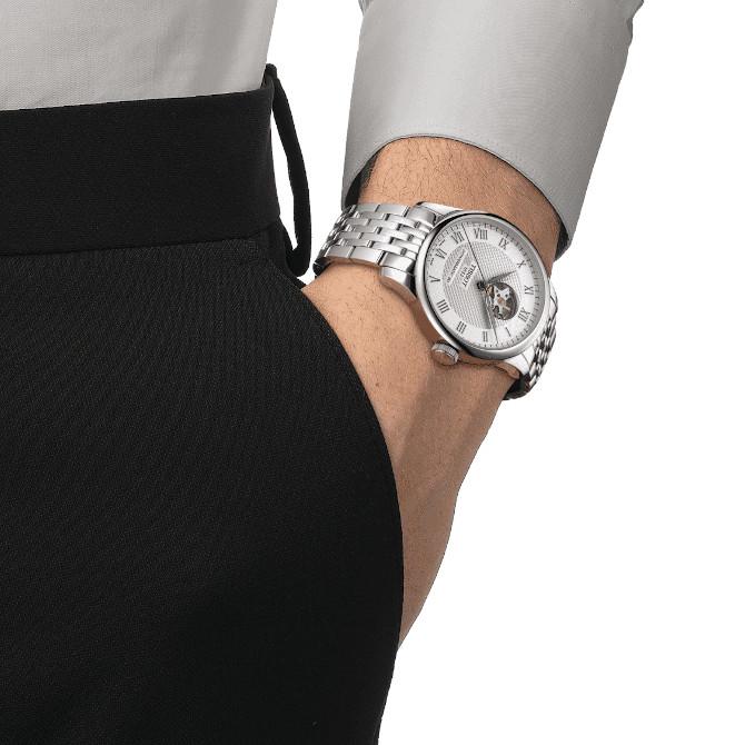 ボーナスストア＋10% TISSOT ティソ ルロックル LE LOCLE オープンハート 自動巻き パワーマティック80 39.3mm 正規品 メンズ腕時計 T006.407.11.033.02の画像