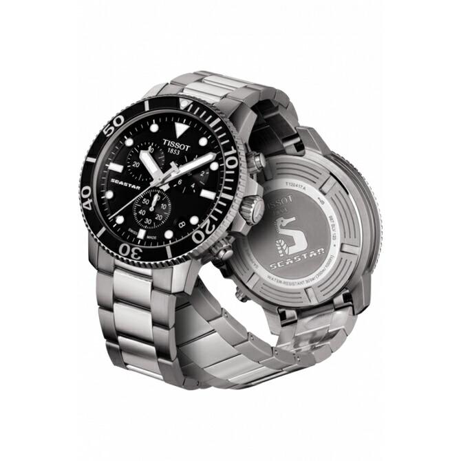 ボーナスストア＋10% TISSOT ティソ SEA STAR1000 シースター1000 クロノグラフ 30気圧防水 正規品 T120.417.11.051.00 【T1204171105100】｜ikkodo-online｜02