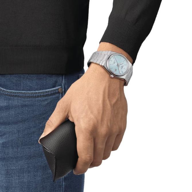 ボーナスストア＋10% TISSOT ティソ T-CLASSIC PRX  自動巻き 40mm アイスブルー 10気圧防水 腕時計 正規品 T137.407.11.351.00の画像