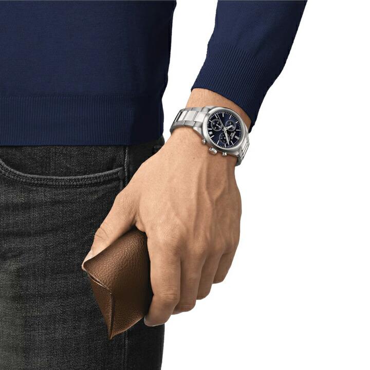 ボーナスストア＋10% TISSOT ティソ  PR 100 ピーアール100 クロノグラフ ブルー 40mm 腕時計 正規品 T150.417.11.041.00 T1504171104100の画像