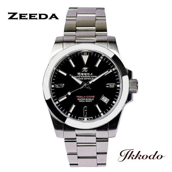 ジーダ ZEEDA テスラコード 自動巻き 38mm 10気圧防水 サファイア
